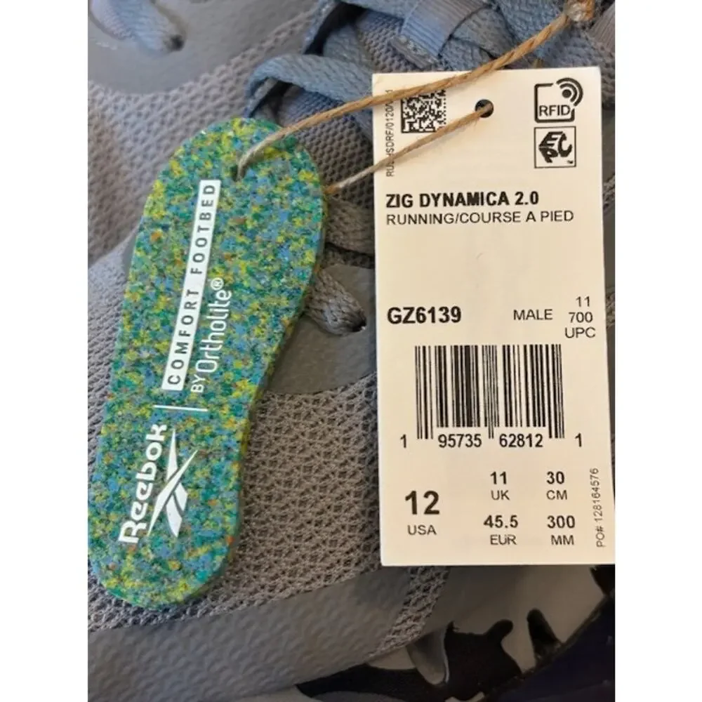 Reebok Zig Dynamica 2.0 Men's Shoes, Cold Grey Camo sz 12 - Picture 7 of 9